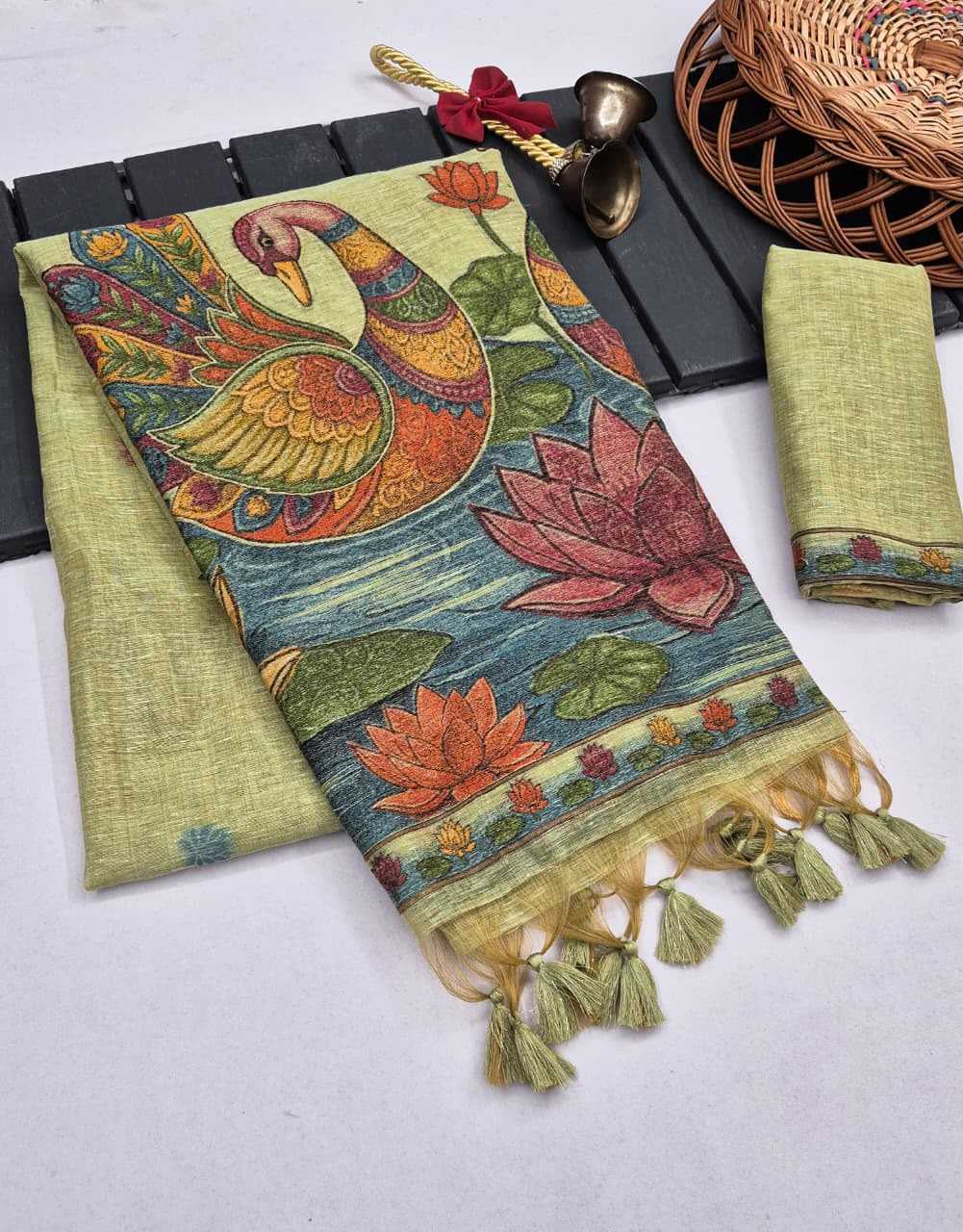 Irish Linen Soft Silk Saree