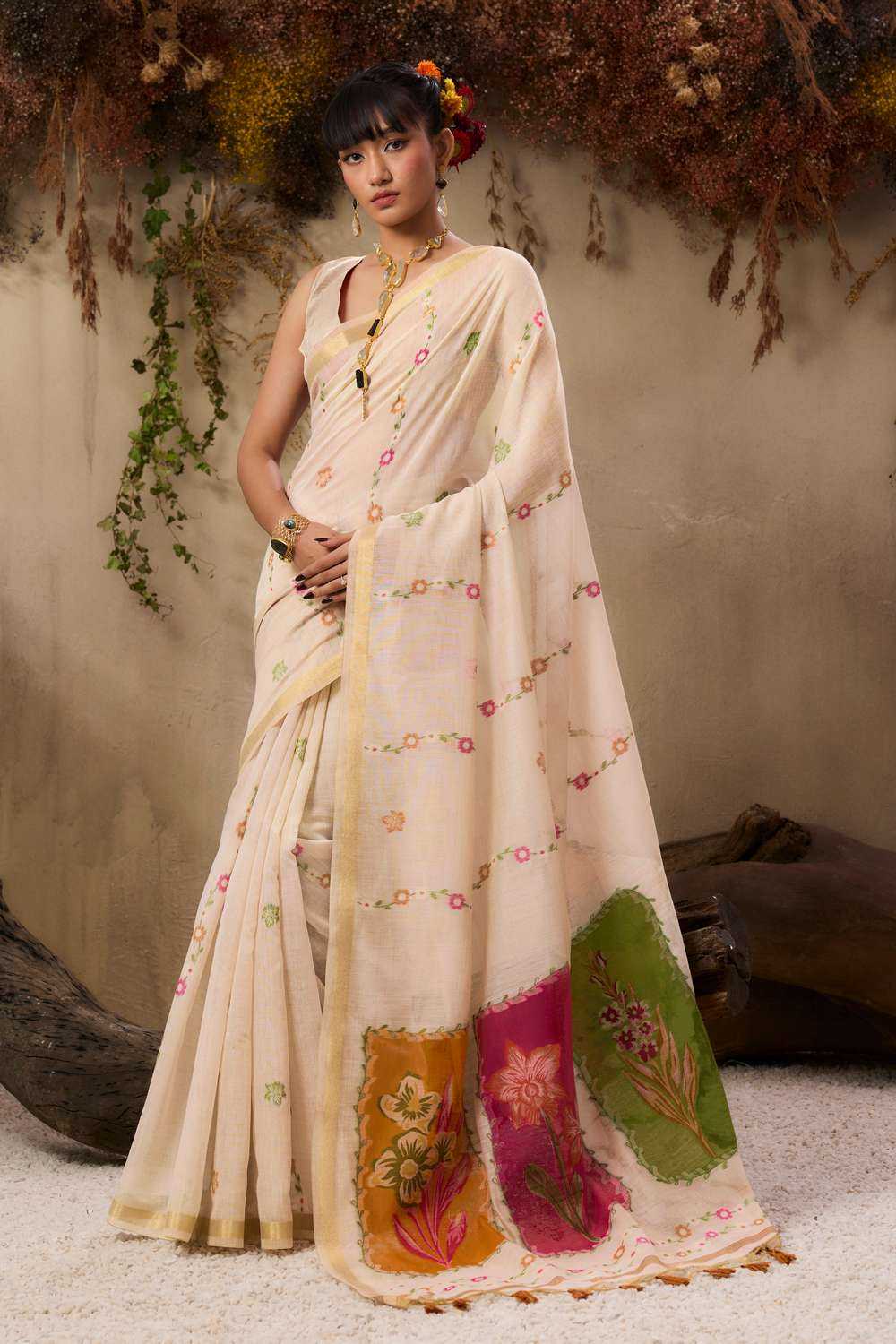 Jamd Soft Cotton Designer Saree