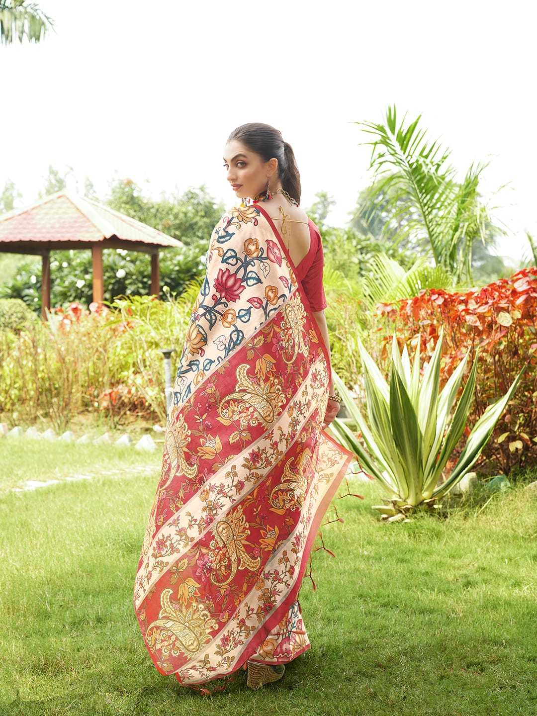 Kala Tussar Silk Printed Saree