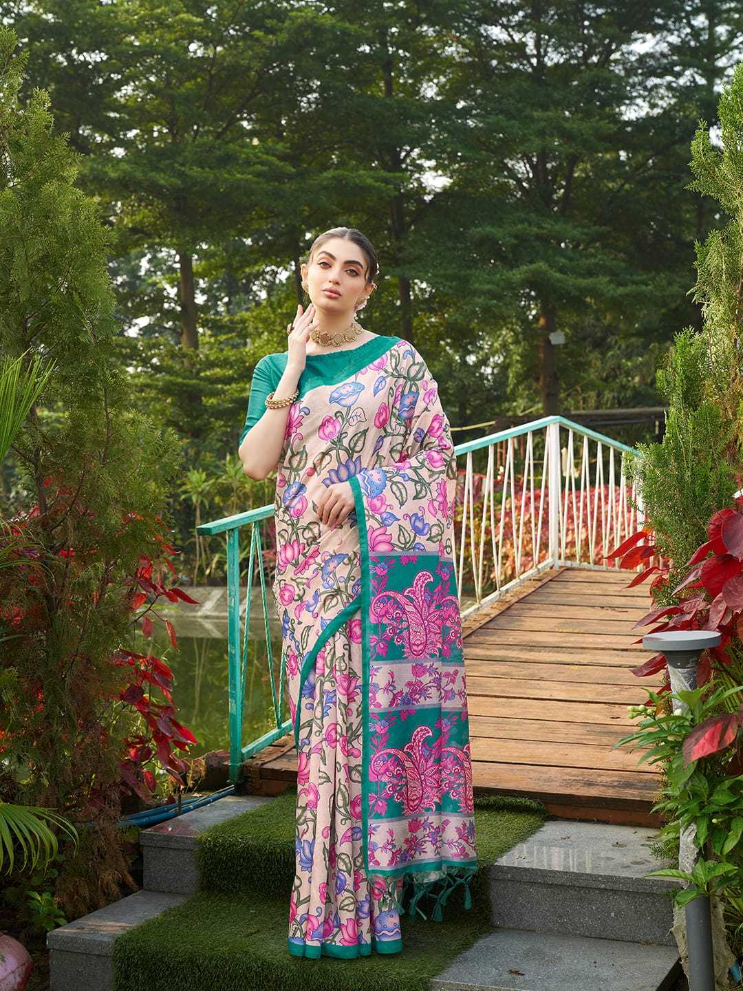 Kala Tussar Silk Printed Saree