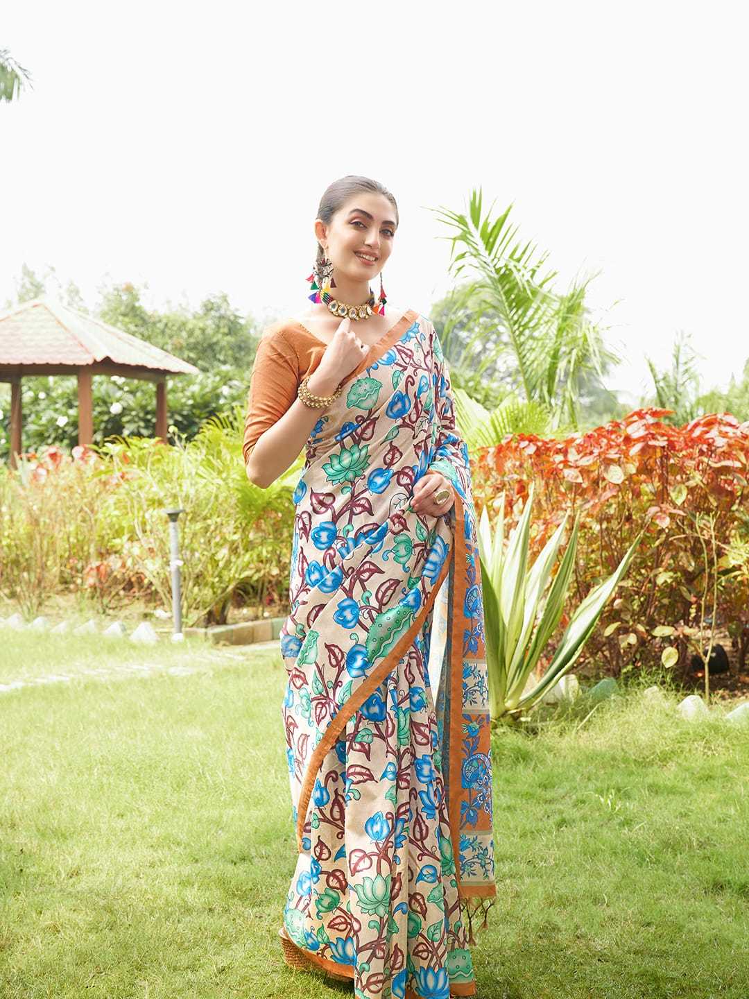 Kala Tussar Silk Printed Saree