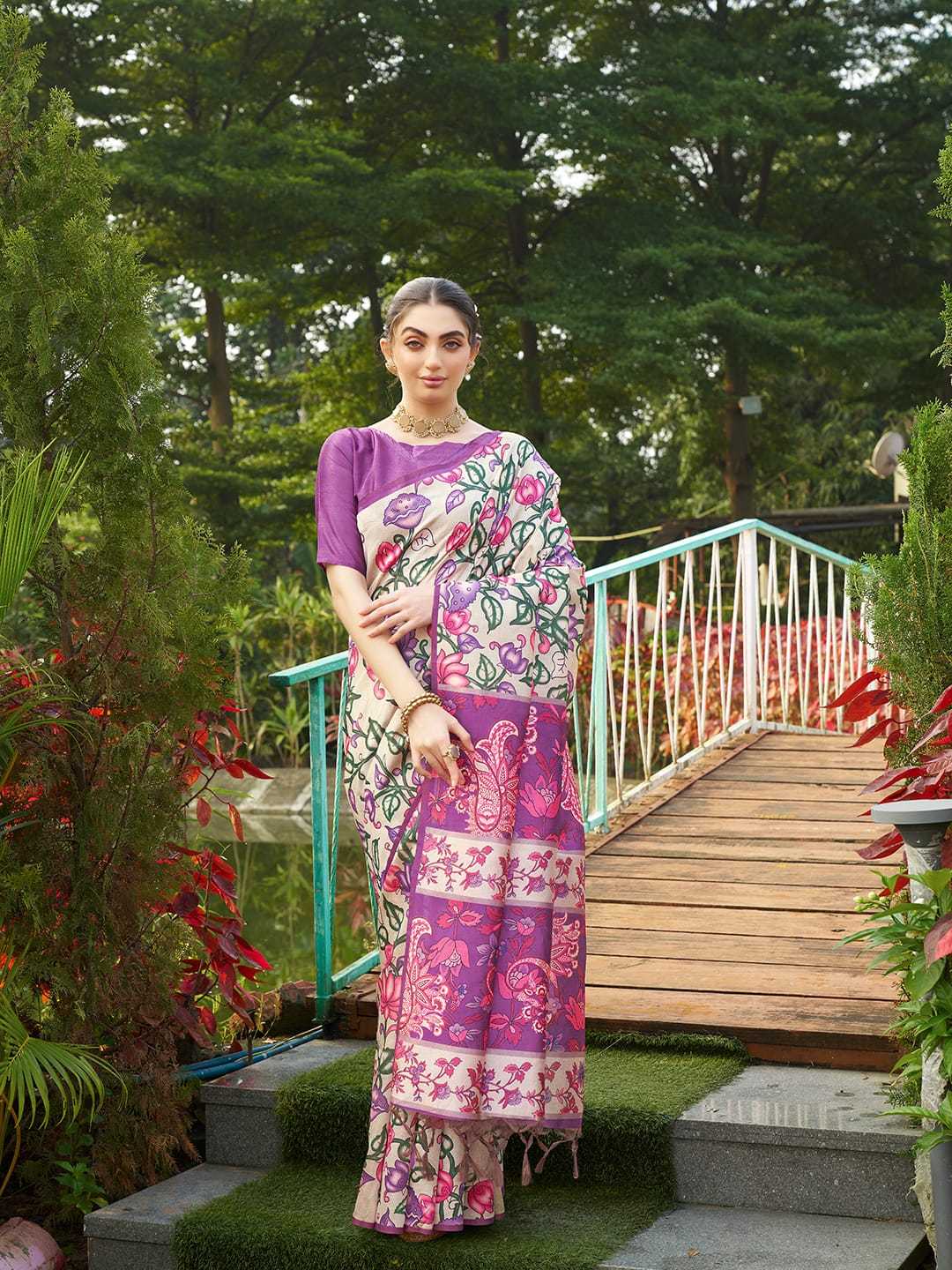 Kala Tussar Silk Printed Saree