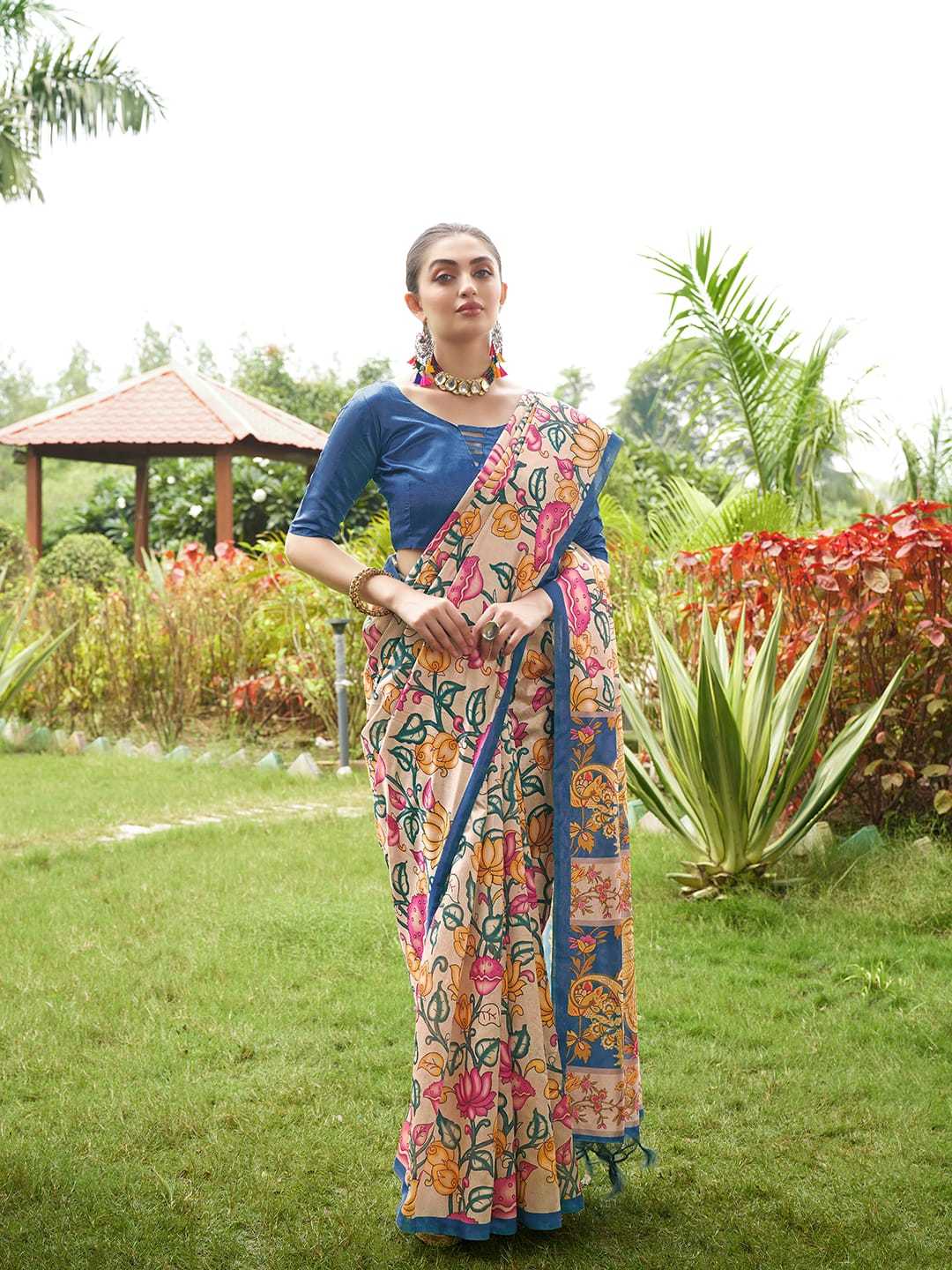 Kala Tussar Silk Printed Saree