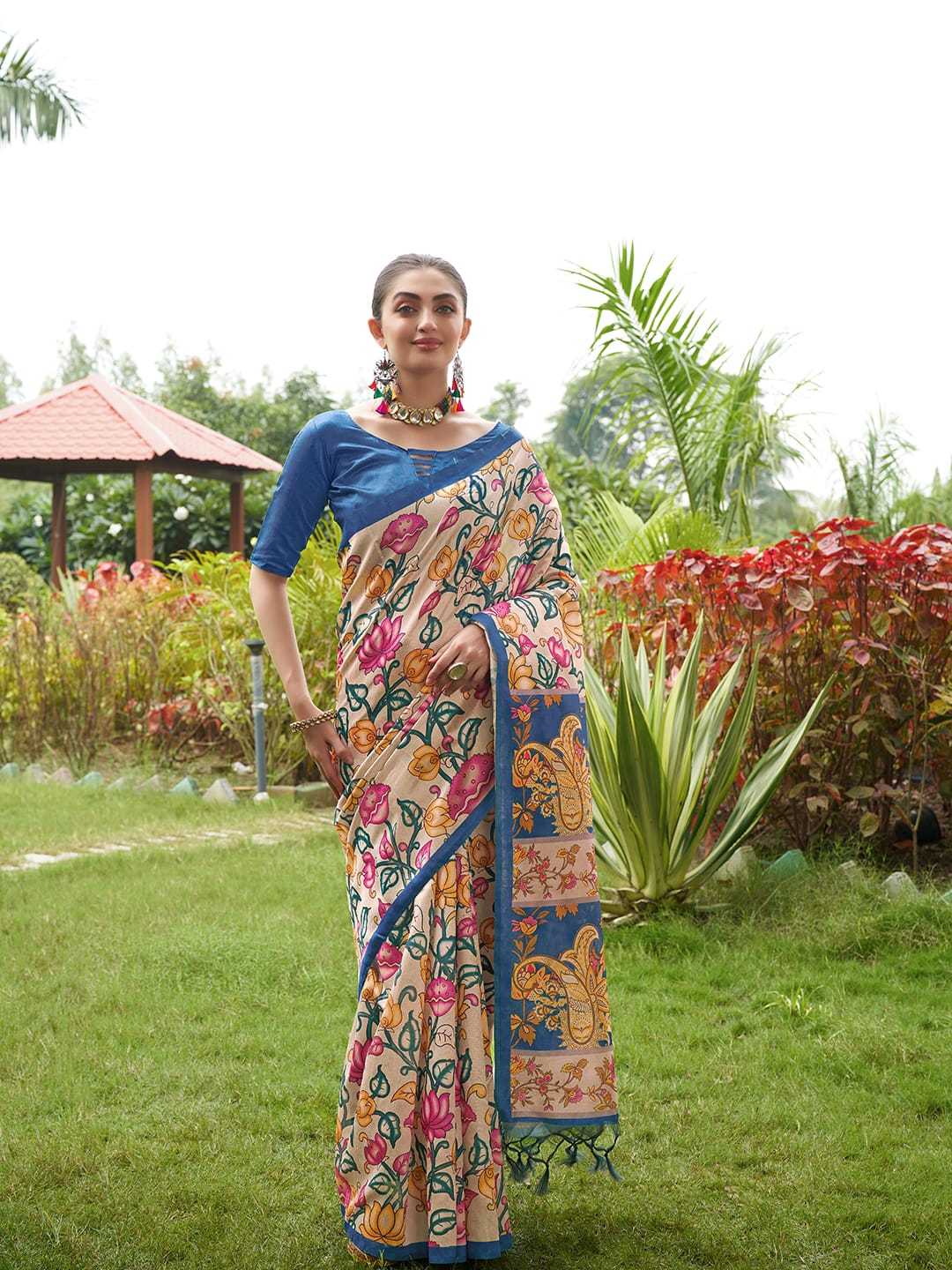 Kala Tussar Silk Printed Saree