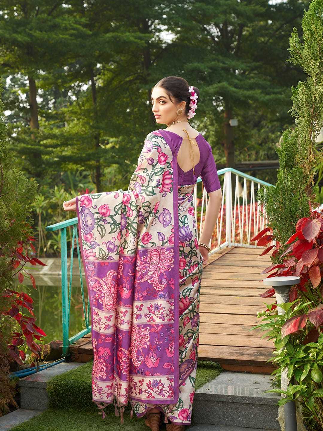Kala Tussar Silk Printed Saree