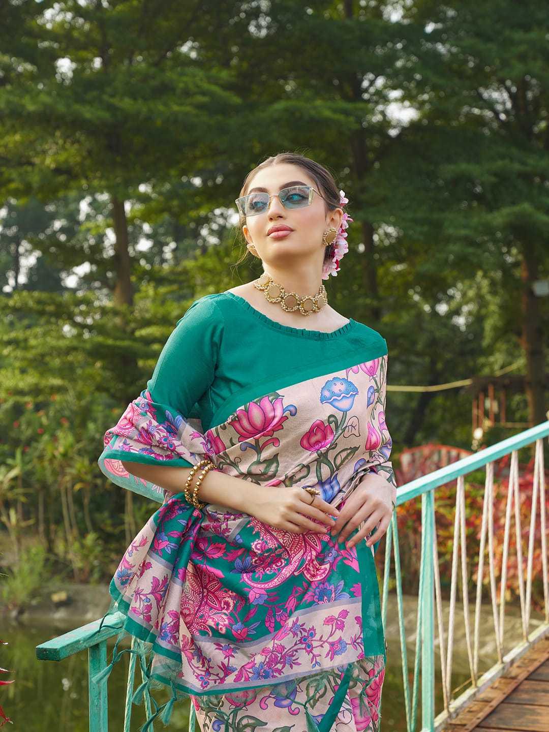Kala Tussar Silk Printed Saree