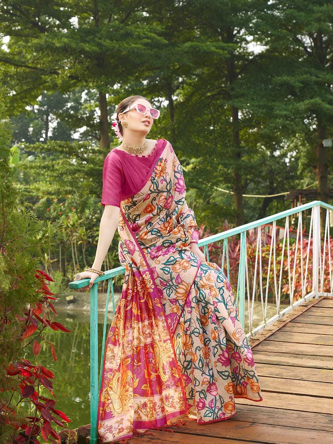 Kala Tussar Silk Printed Saree