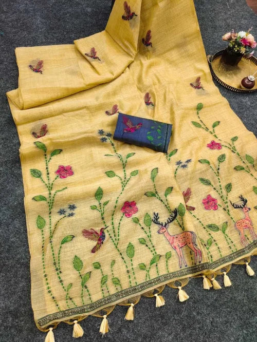 Late Cotton Designer Saree
