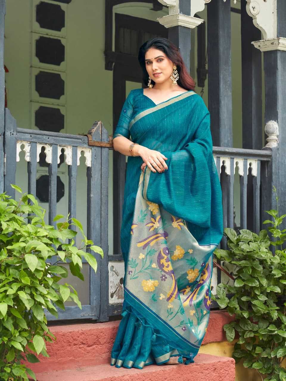 Linen Soft Silk Saree