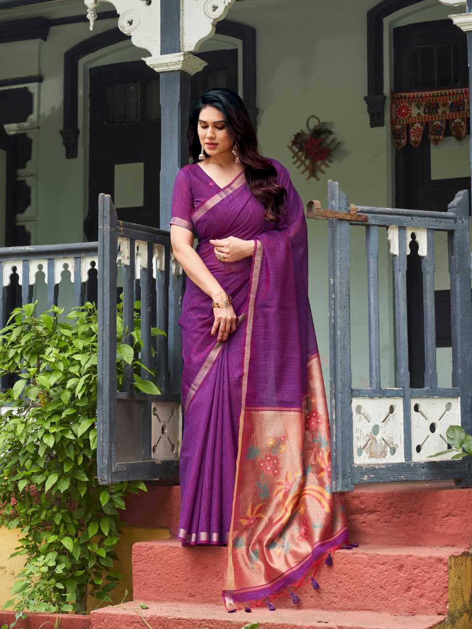 Linen Soft Silk Saree