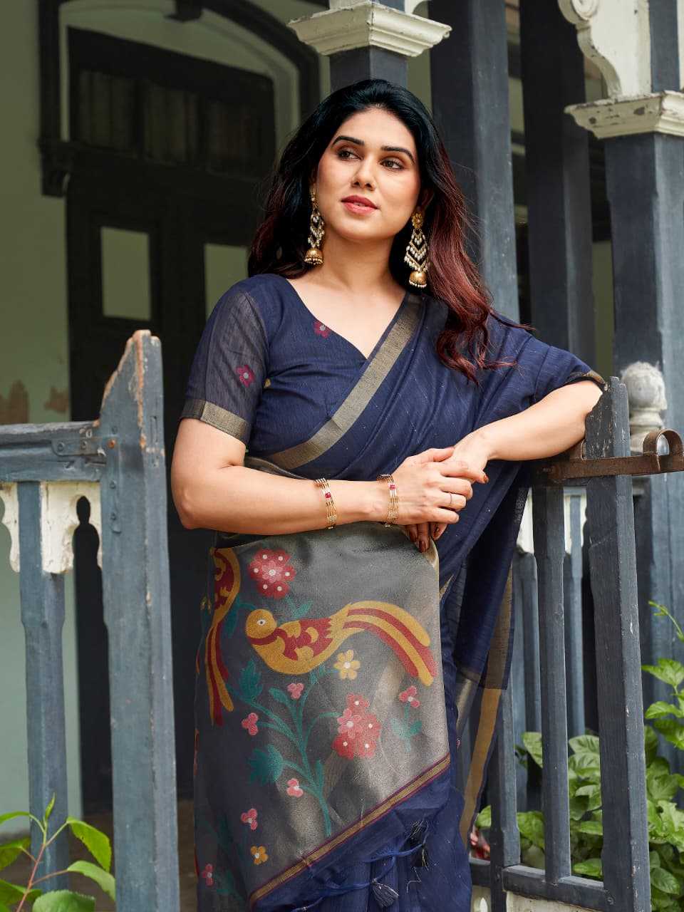Linen Soft Silk Saree