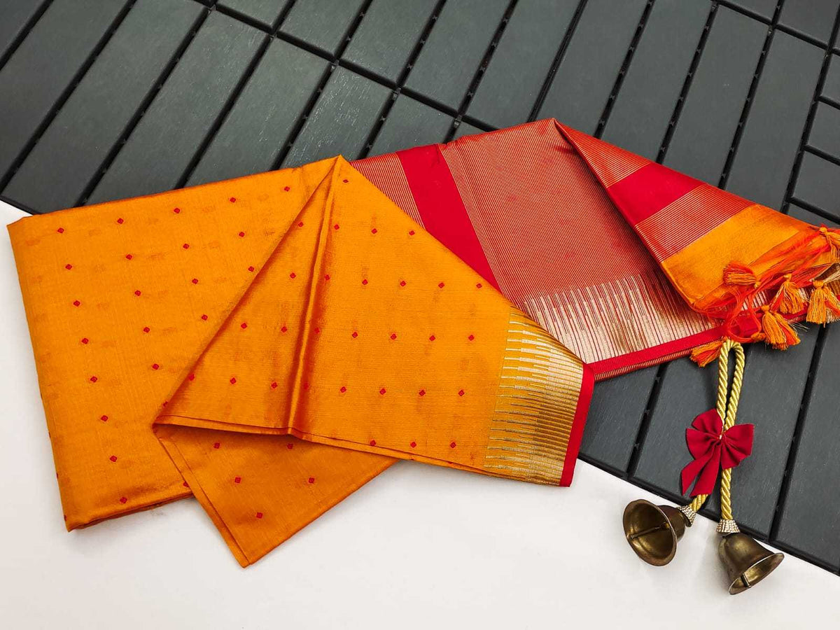 Linni Tussar Silk Butta Saree