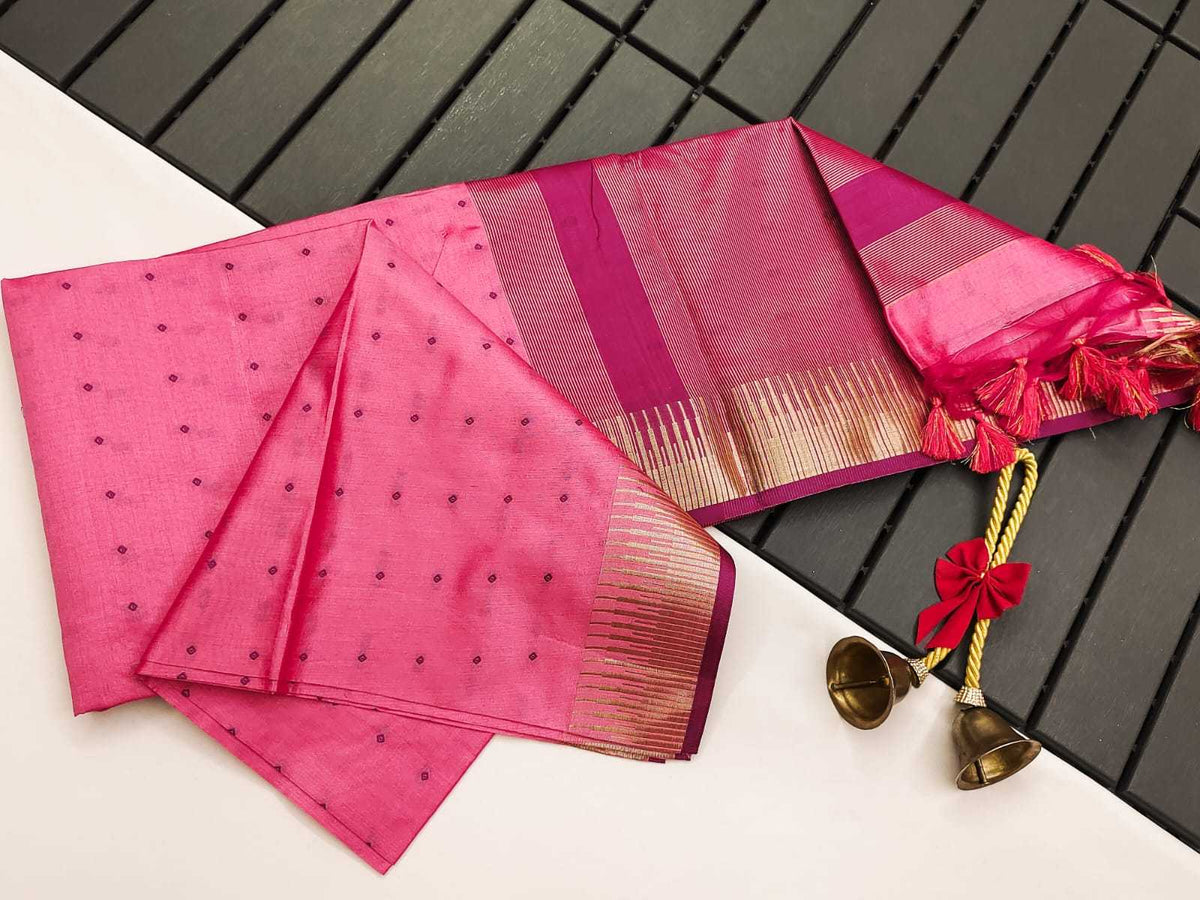Linni Tussar Silk Butta Saree