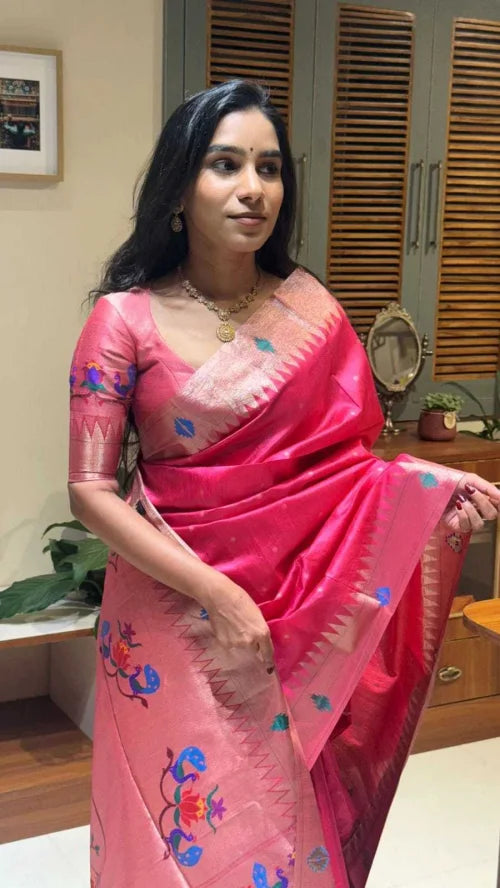 Mandap Paithani Soft Silk Saree