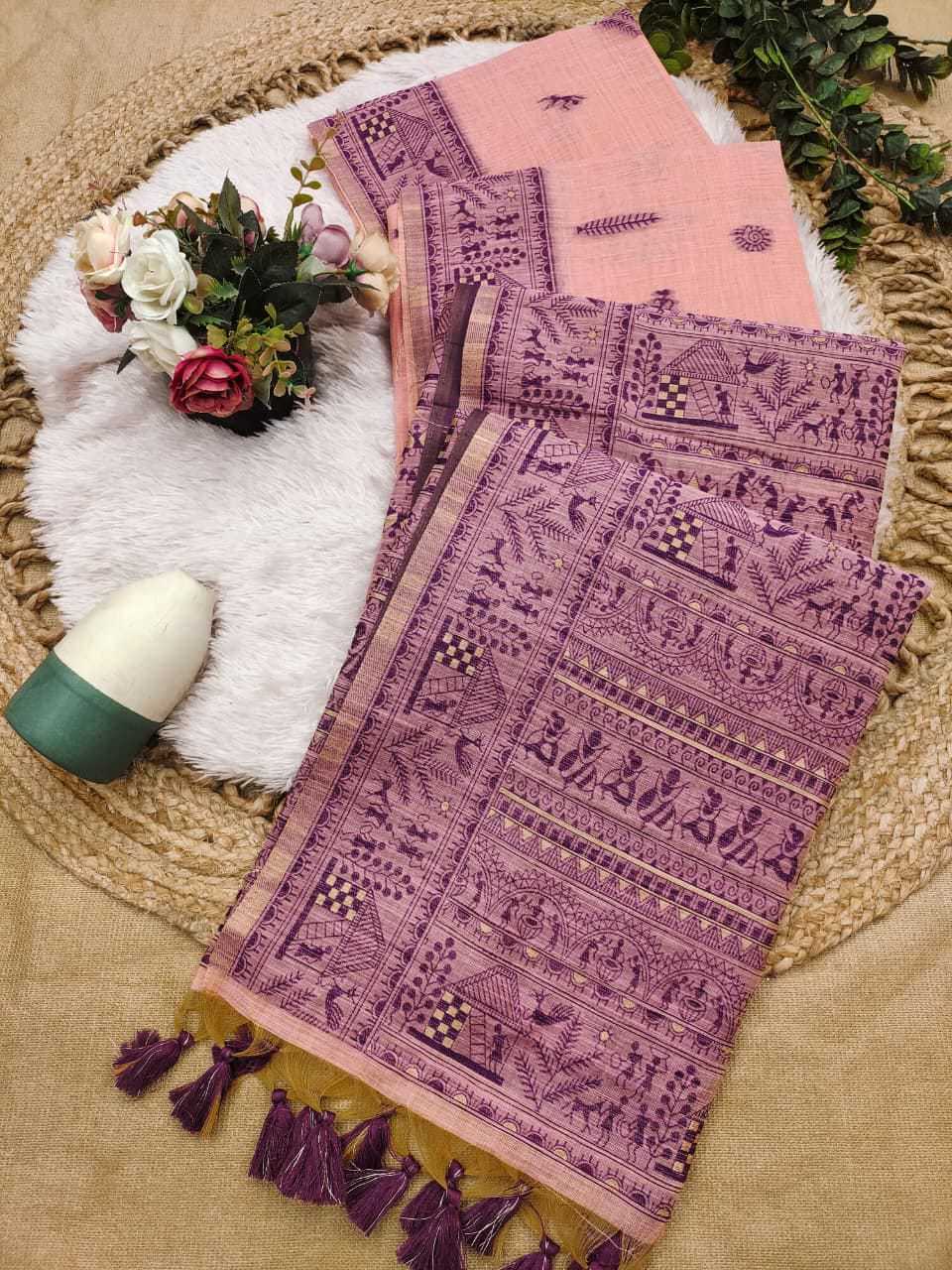 Ming Soft Cotton Designer Saree
