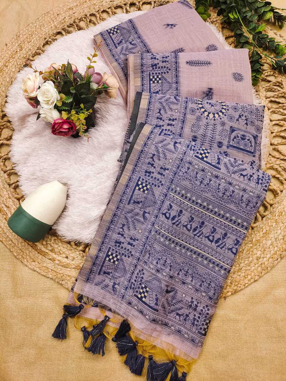 Ming Soft Cotton Designer Saree
