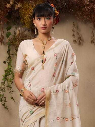 MUG Soft Cotton Party Wear Saree