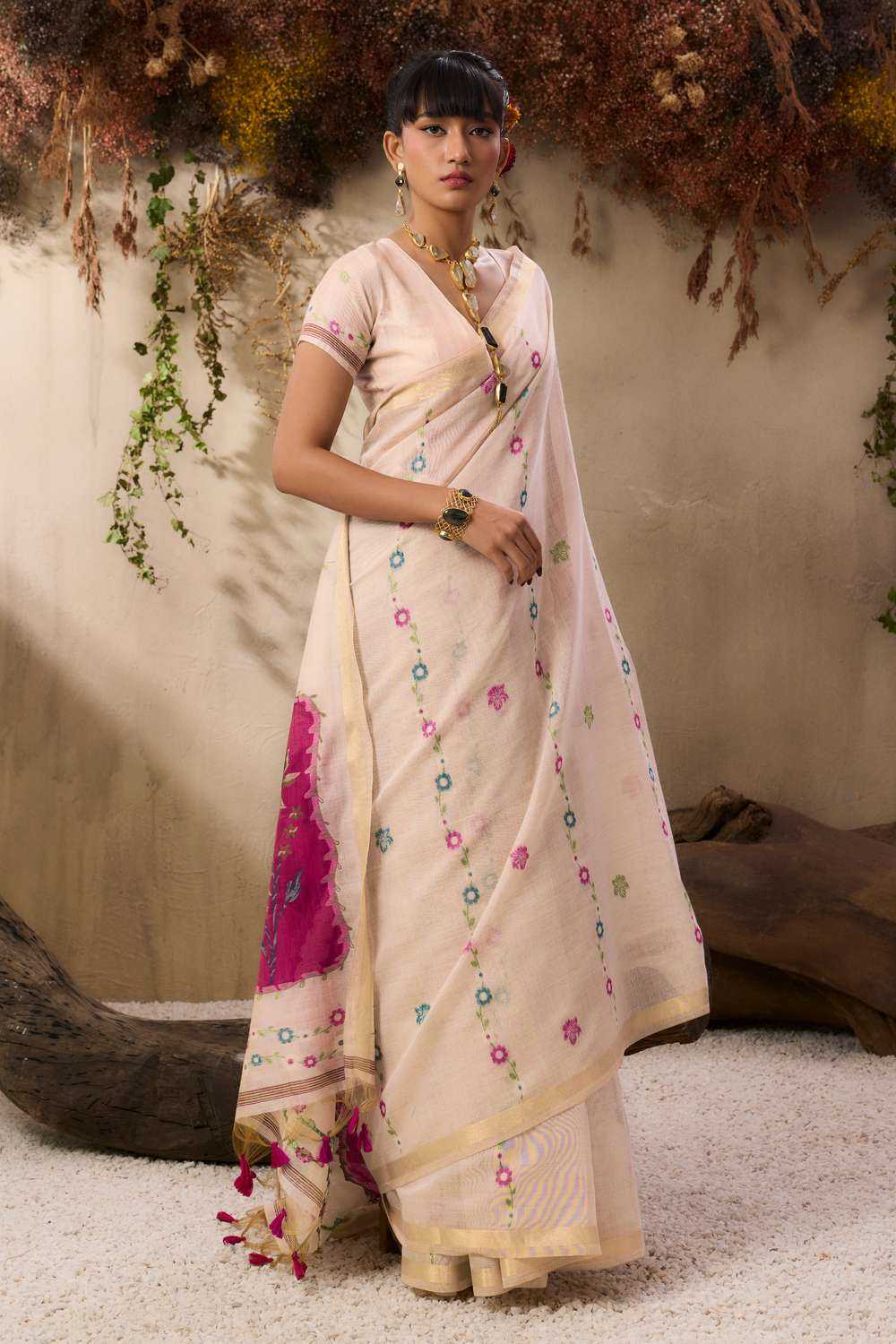 MUG Soft Cotton Party Wear Saree