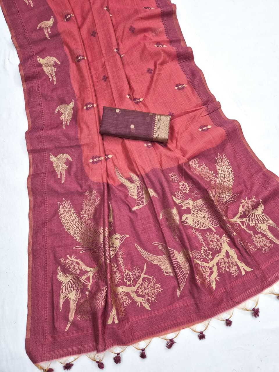 Muga Soft Cotton Butta Saree