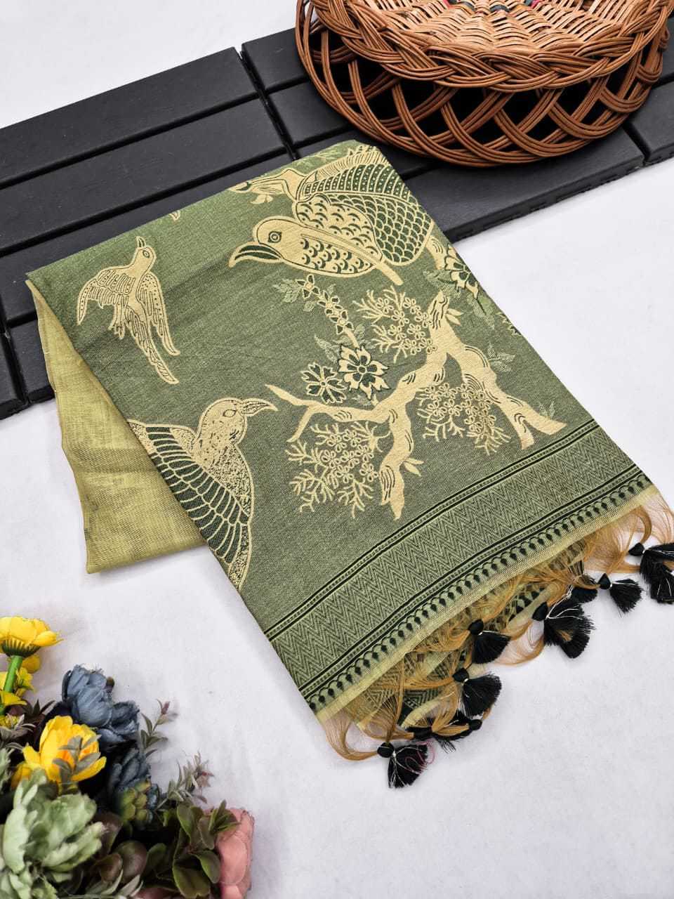 Muga Soft Cotton Butta Saree
