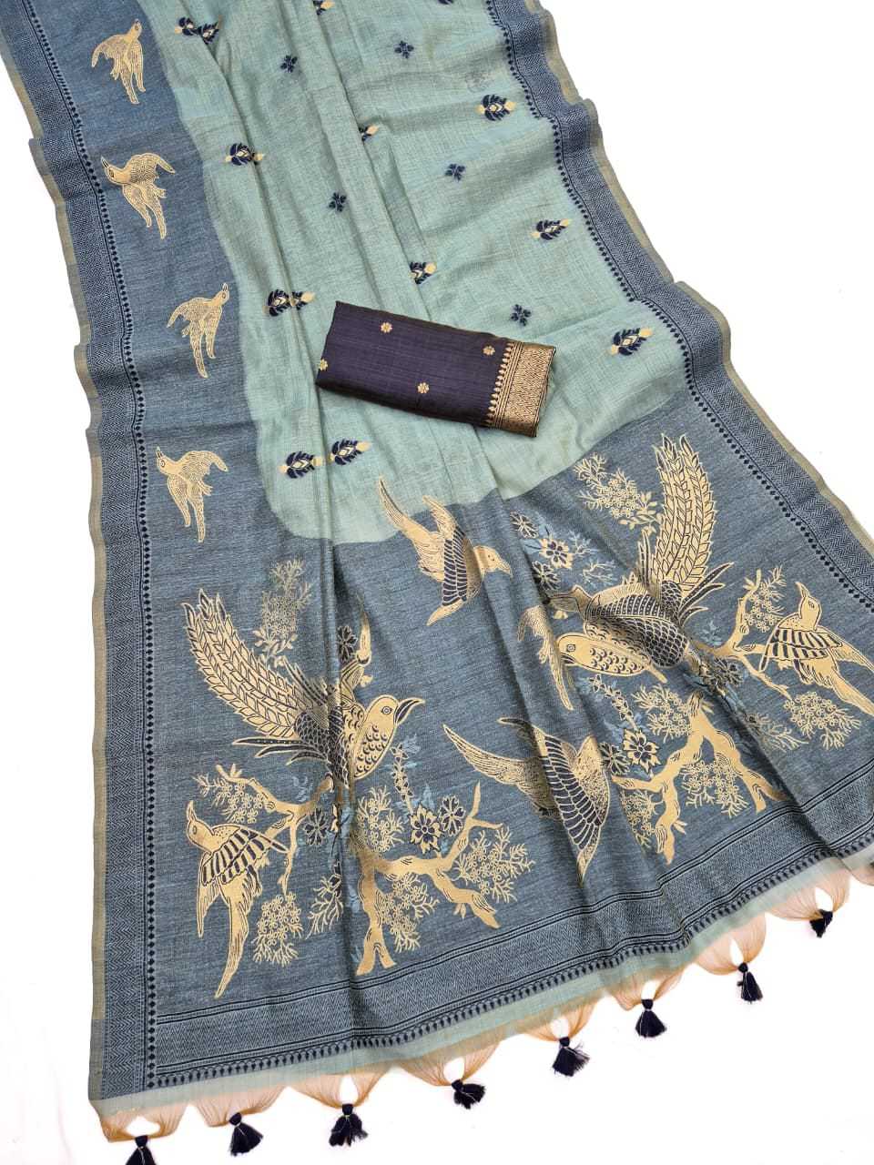 Muga Soft Cotton Butta Saree