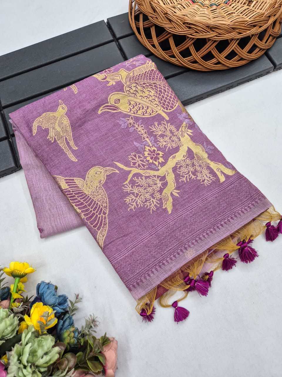 Muga Soft Cotton Butta Saree