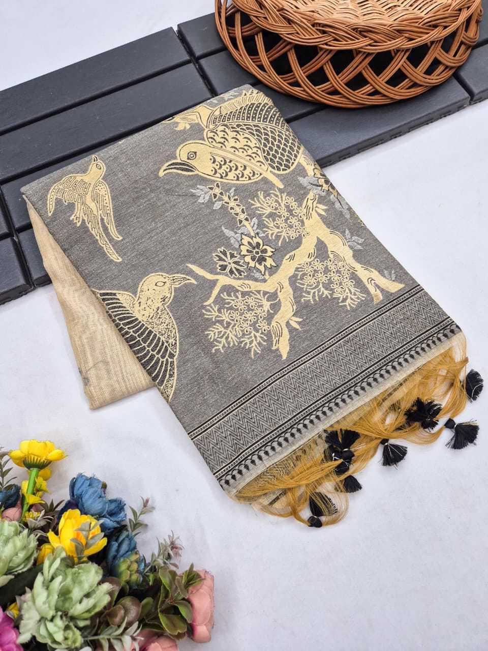 Muga Soft Cotton Butta Saree