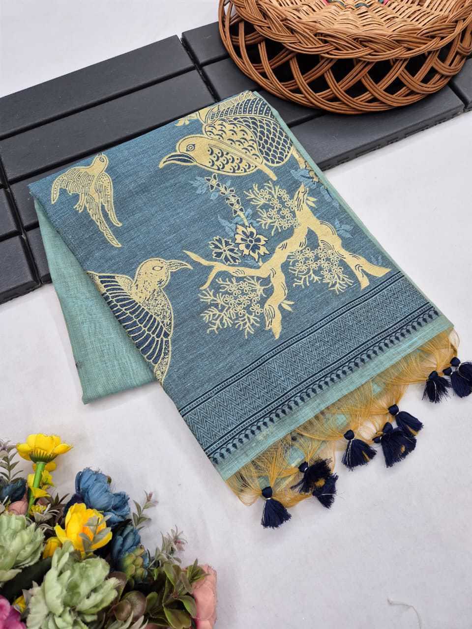Muga Soft Cotton Butta Saree