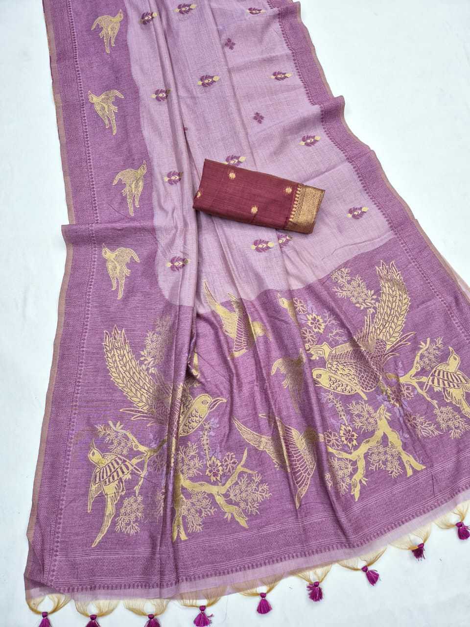 Muga Soft Cotton Butta Saree
