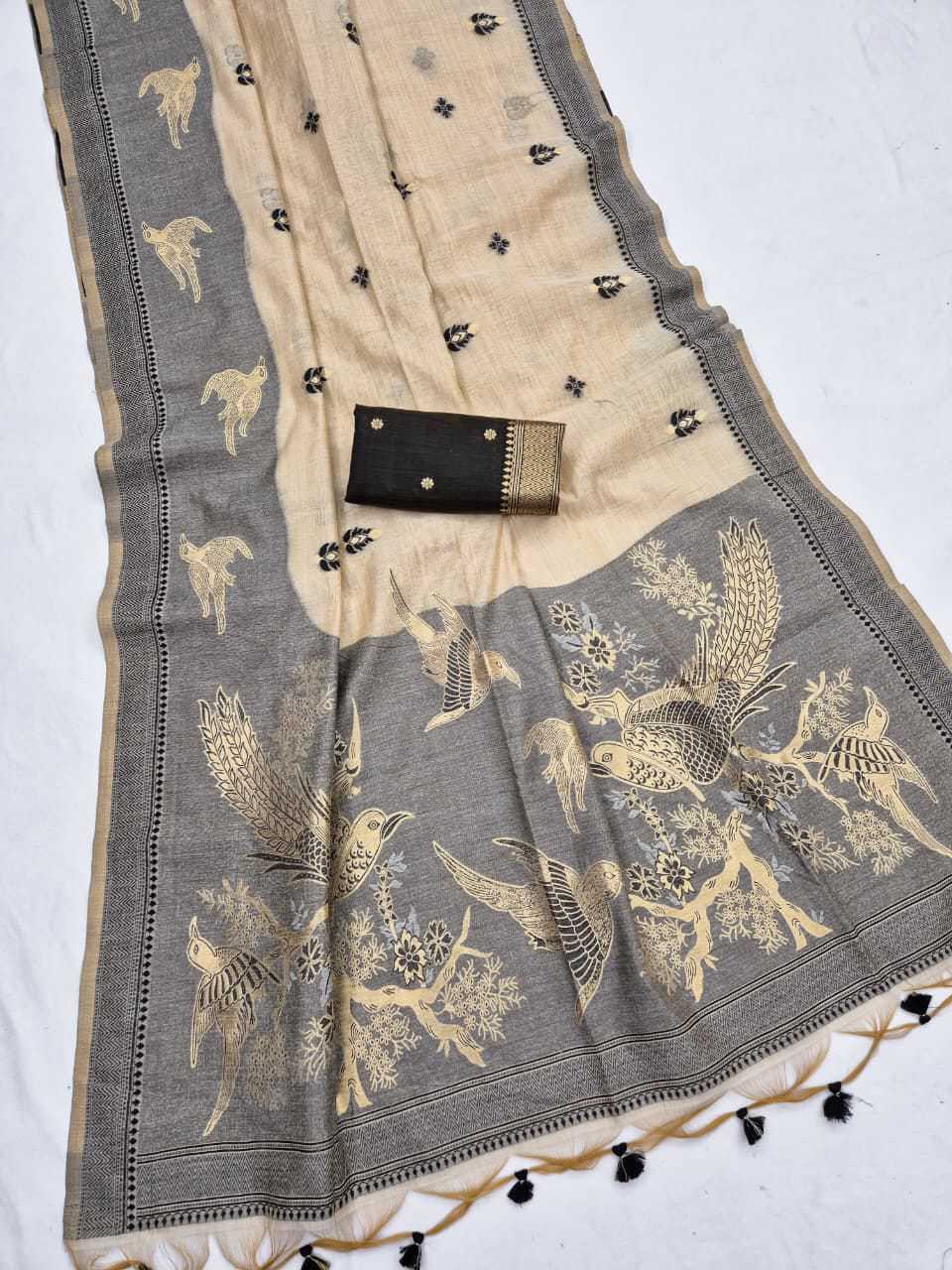 Muga Soft Cotton Butta Saree