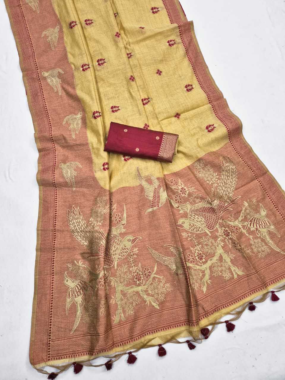 Muga Soft Cotton Butta Saree