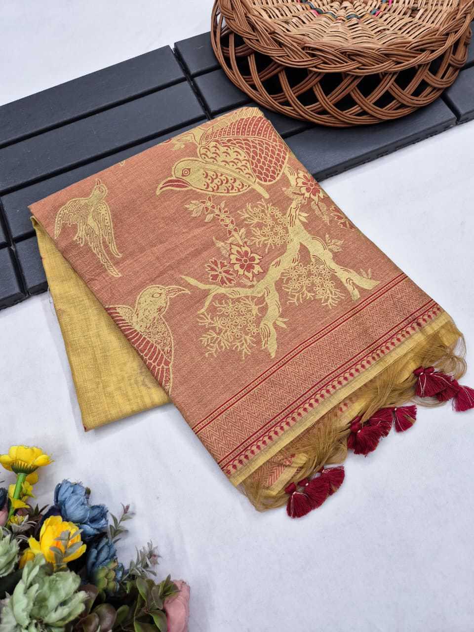 Muga Soft Cotton Butta Saree