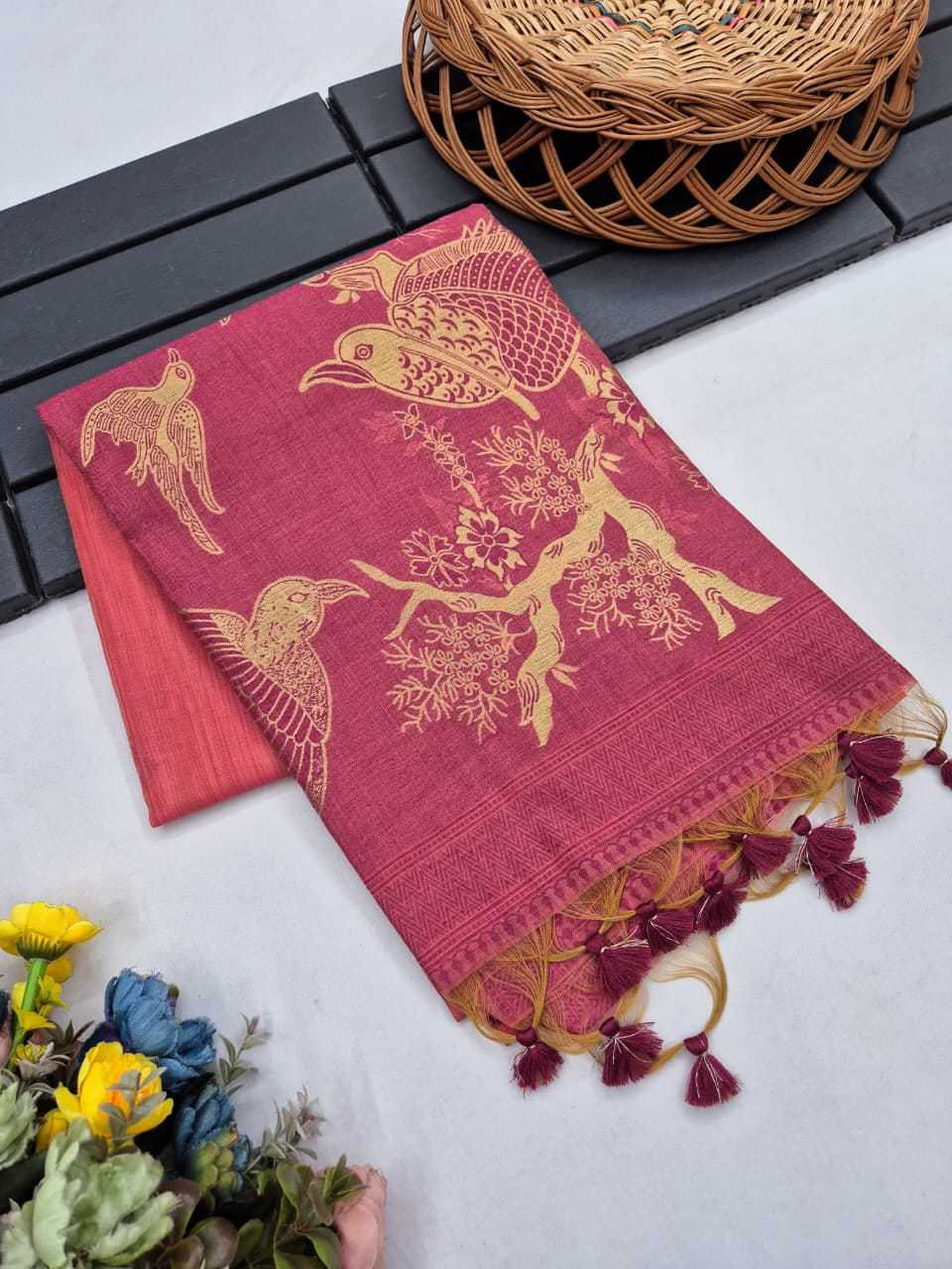 Muga Soft Cotton Butta Saree