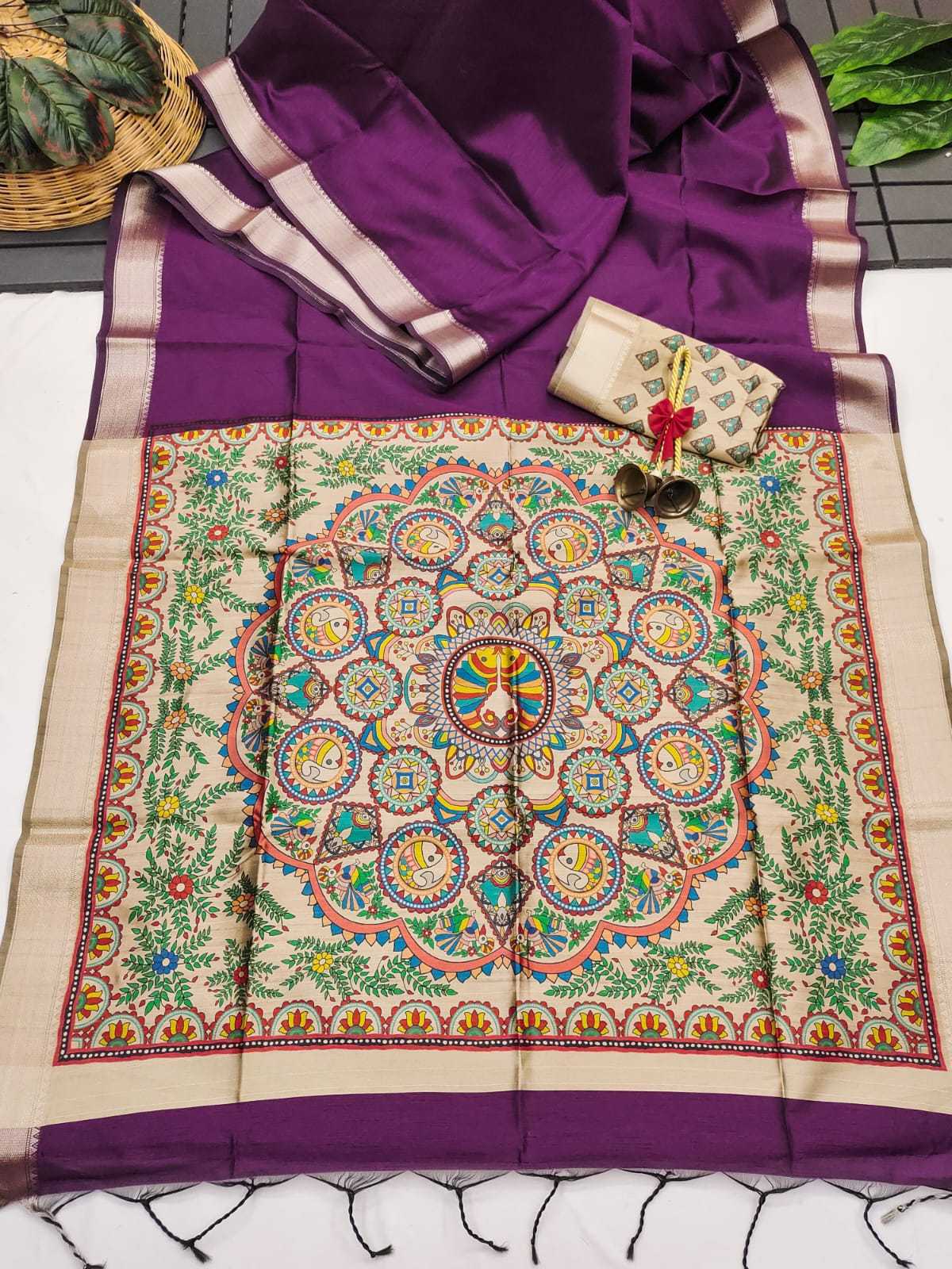 Mullai Tussar Soft Silk Saree