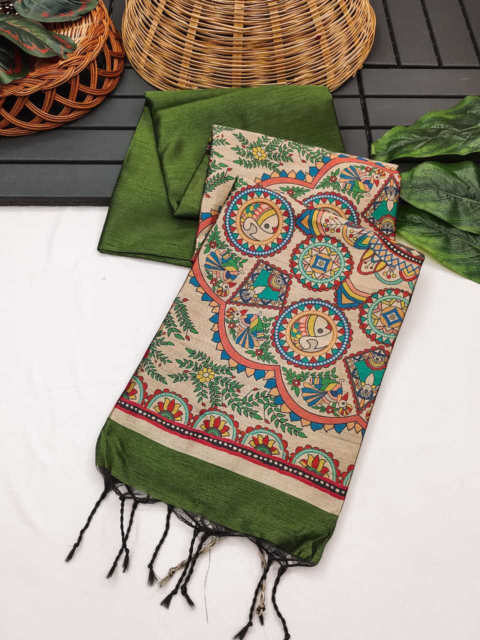 Mullai Tussar Soft Silk Saree