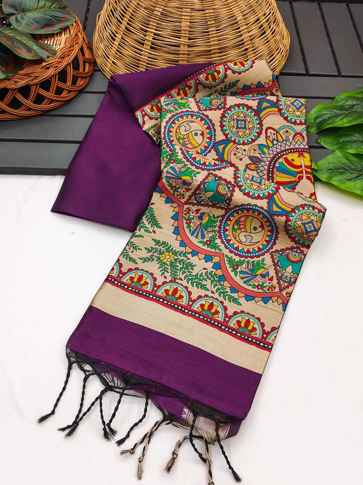 Mullai Tussar Soft Silk Saree