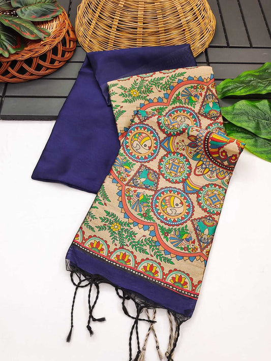 Mullai Tussar Soft Silk Saree