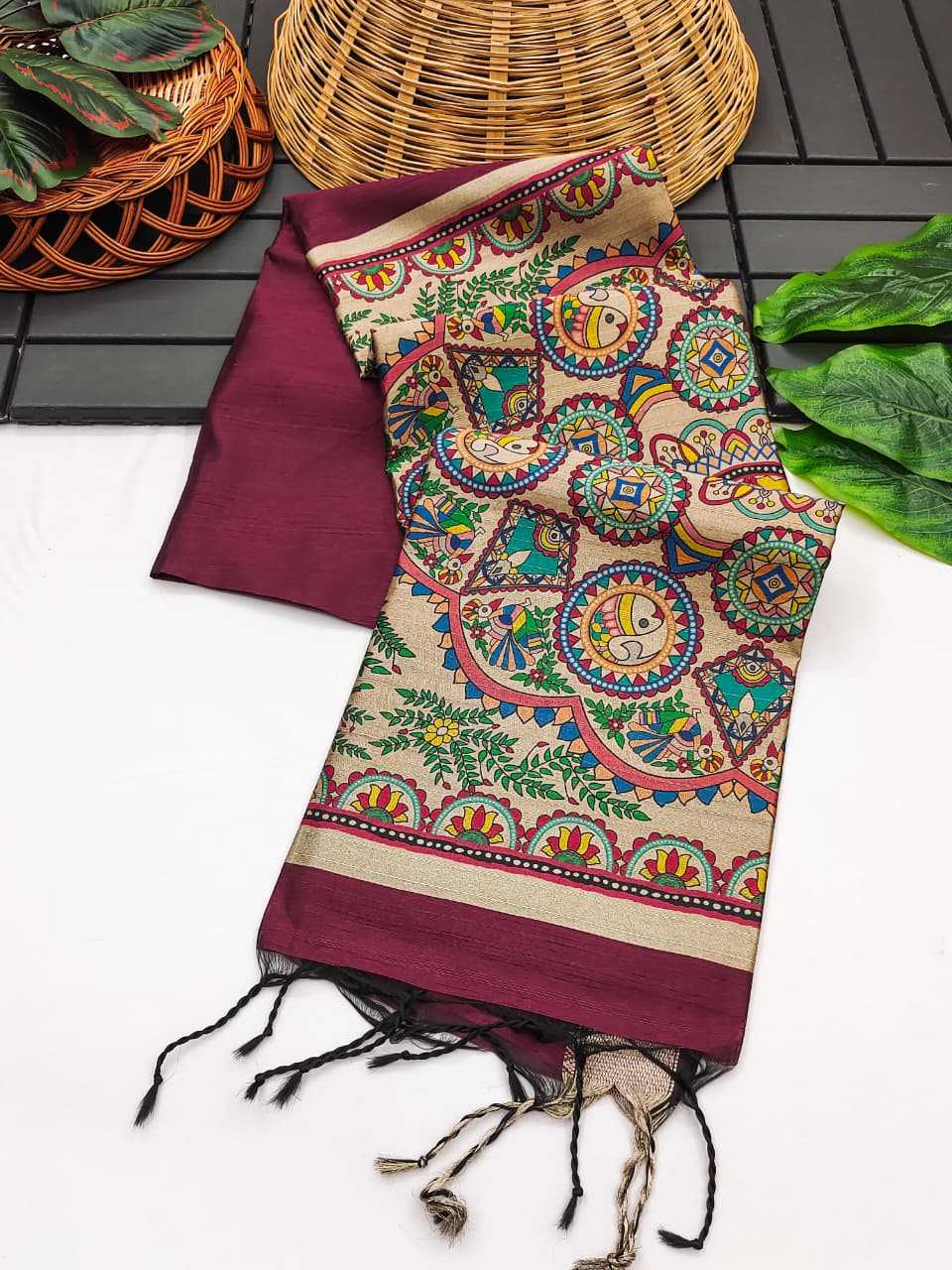 Mullai Tussar Soft Silk Saree