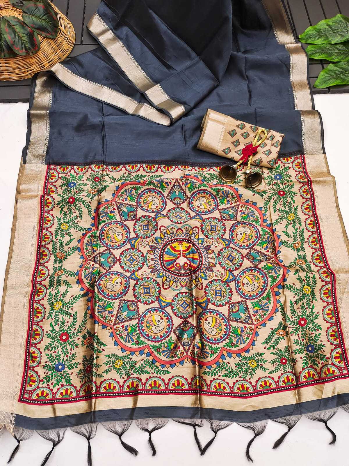 Mullai Tussar Soft Silk Saree