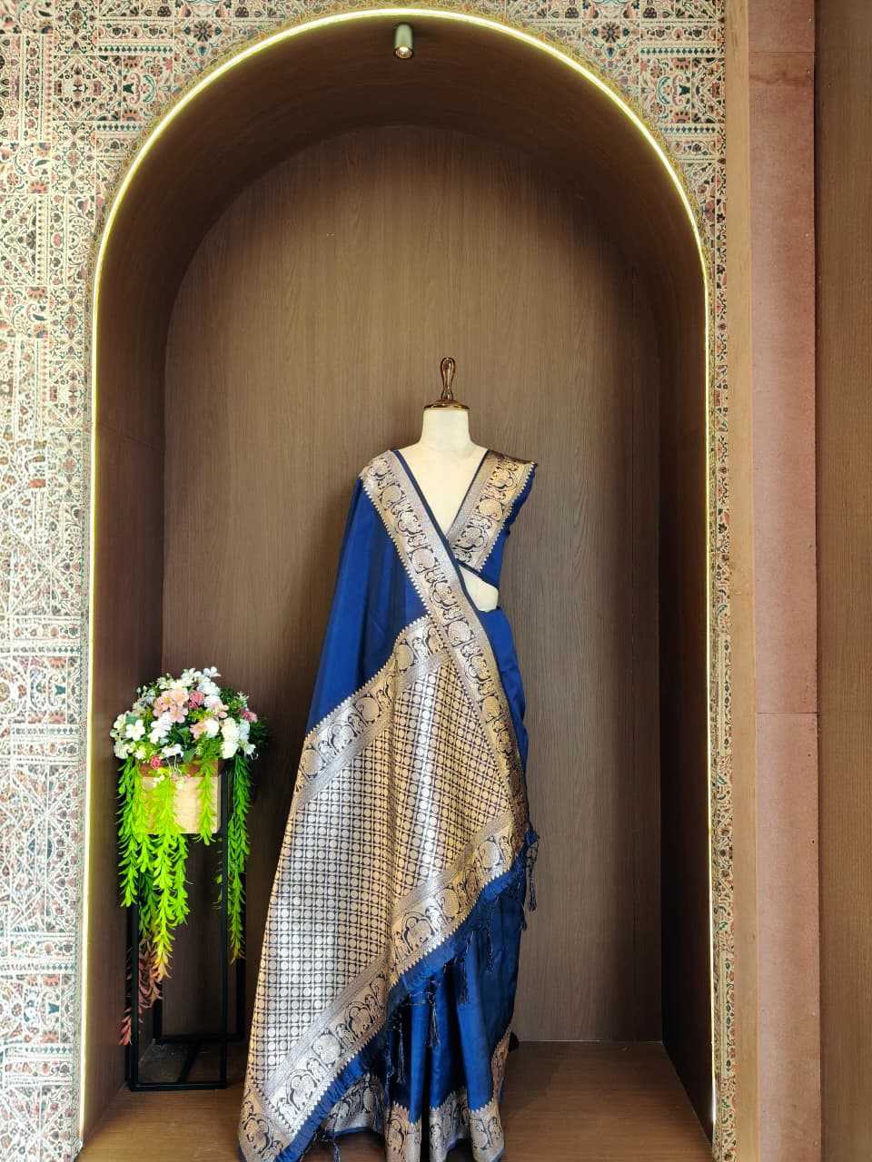 Banarasi Soft Silk Designer Saree in Purple