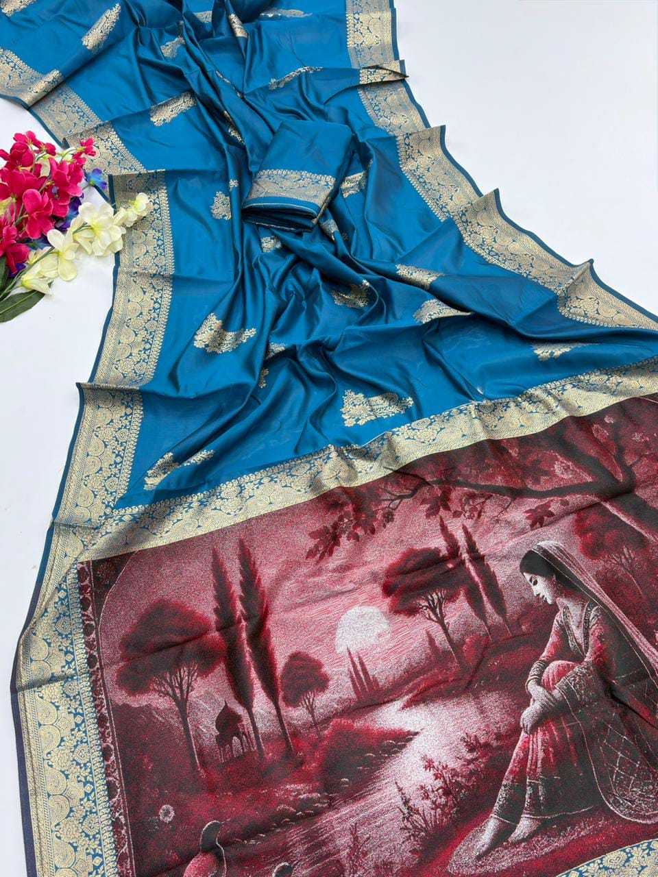 Nary Banarasi Soft Silk Designer Saree