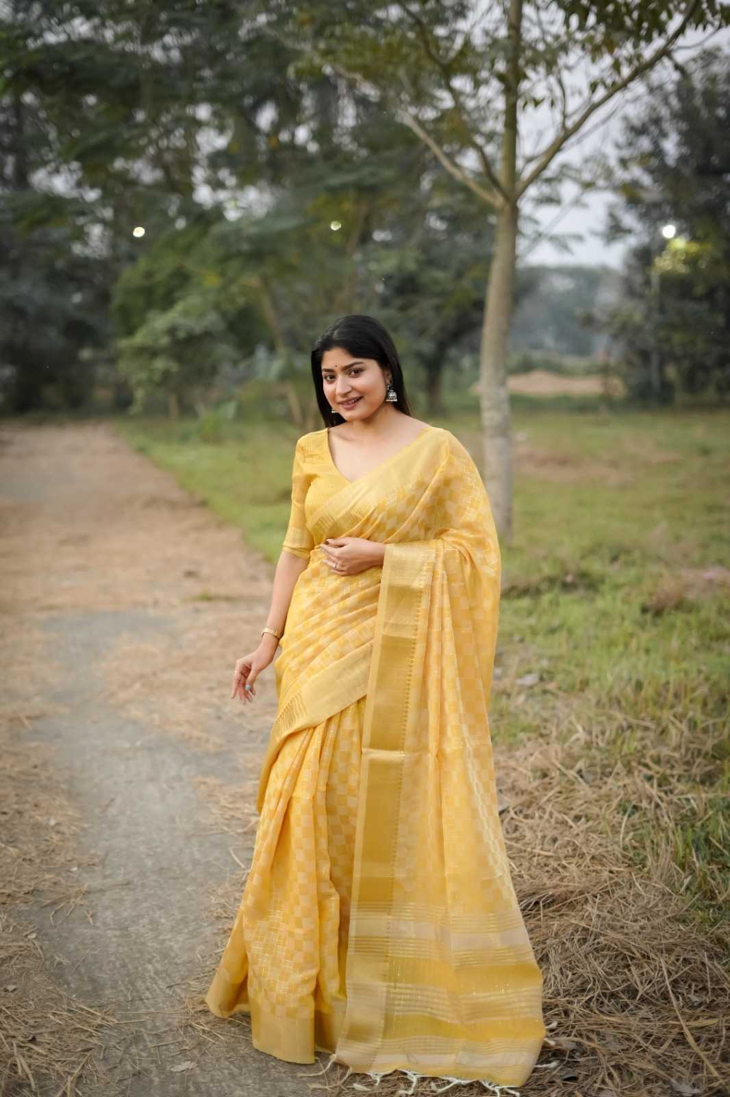Nena Soft Silk Zari Border Saree