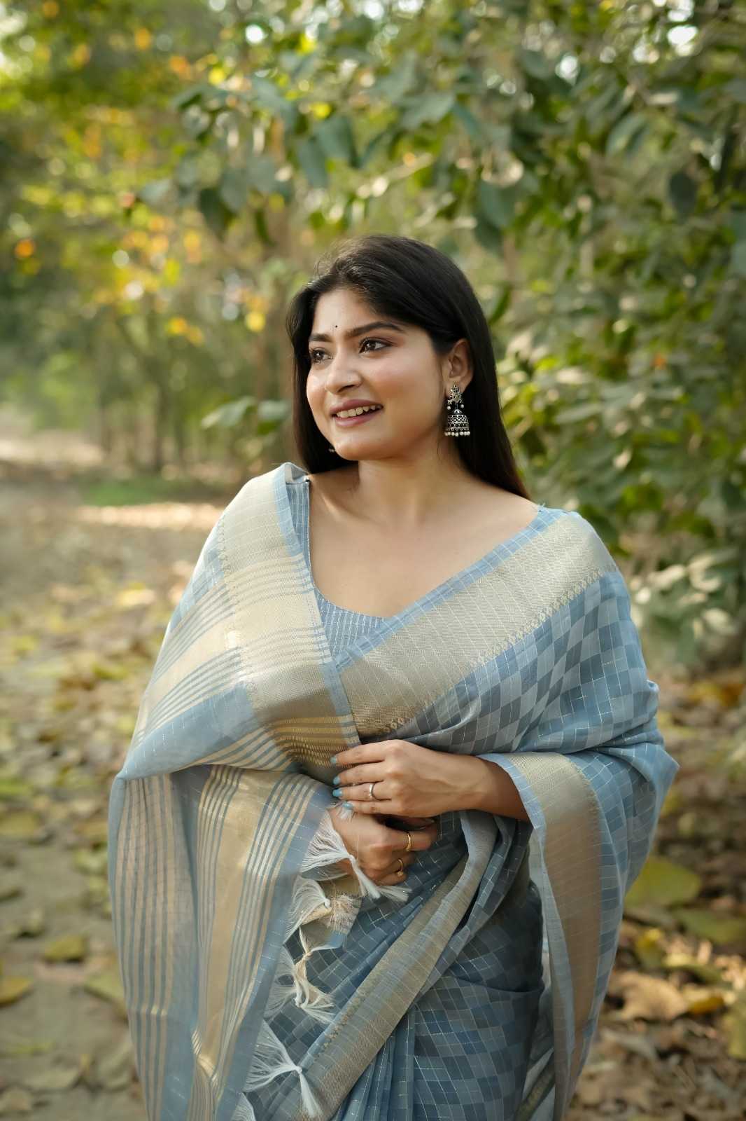 Nena Soft Silk Zari Border Saree