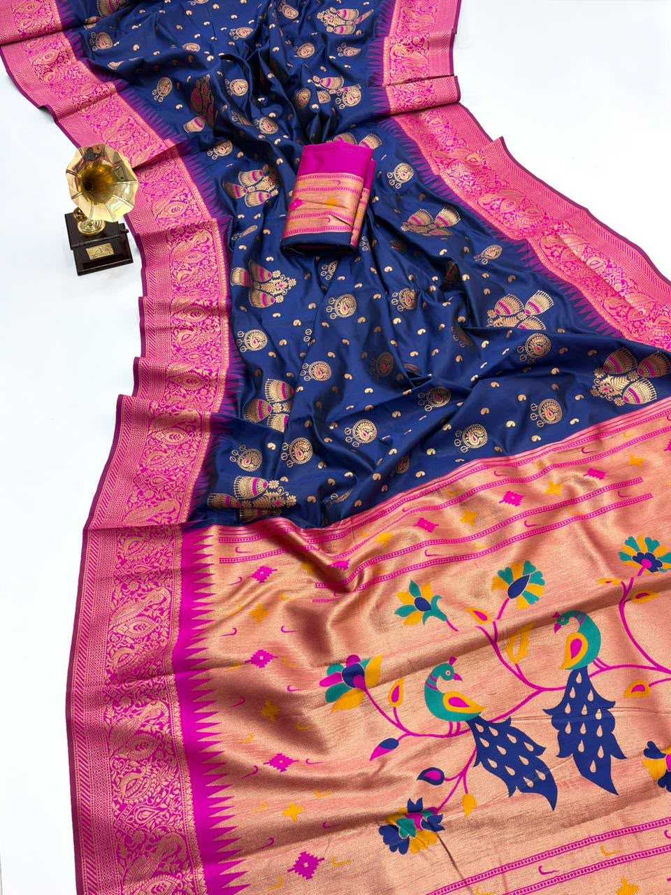Rutrang Paithani Silk Saree