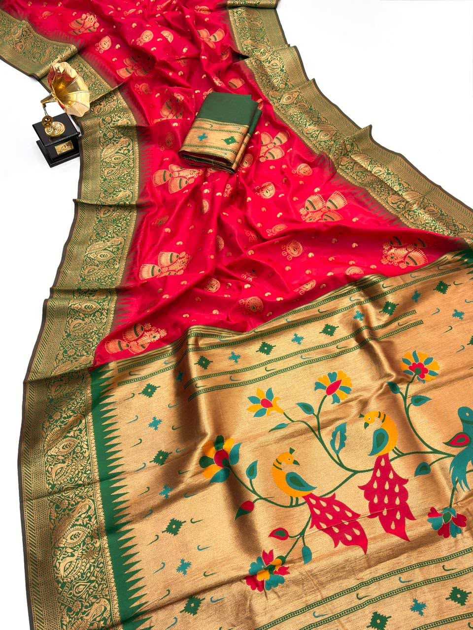 Rutrang Paithani Silk Saree