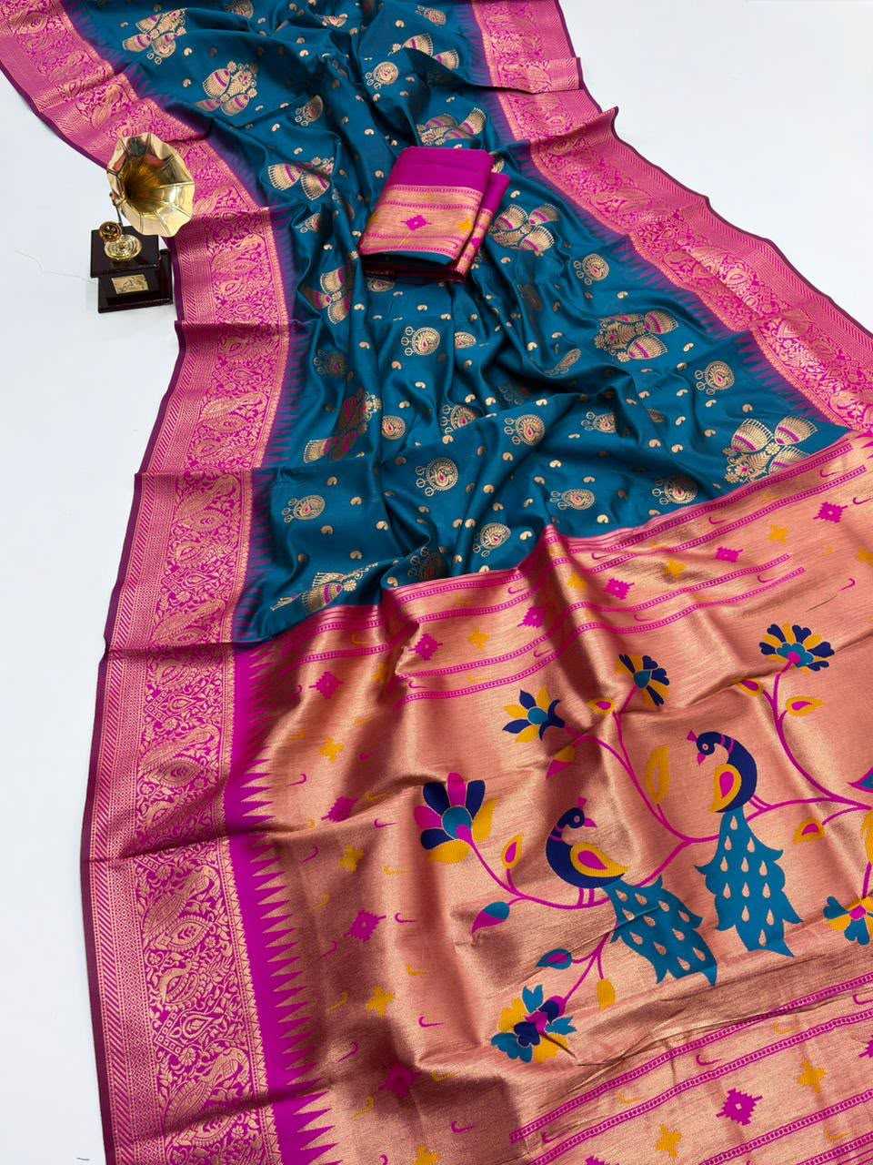 Rutrang Paithani Silk Saree
