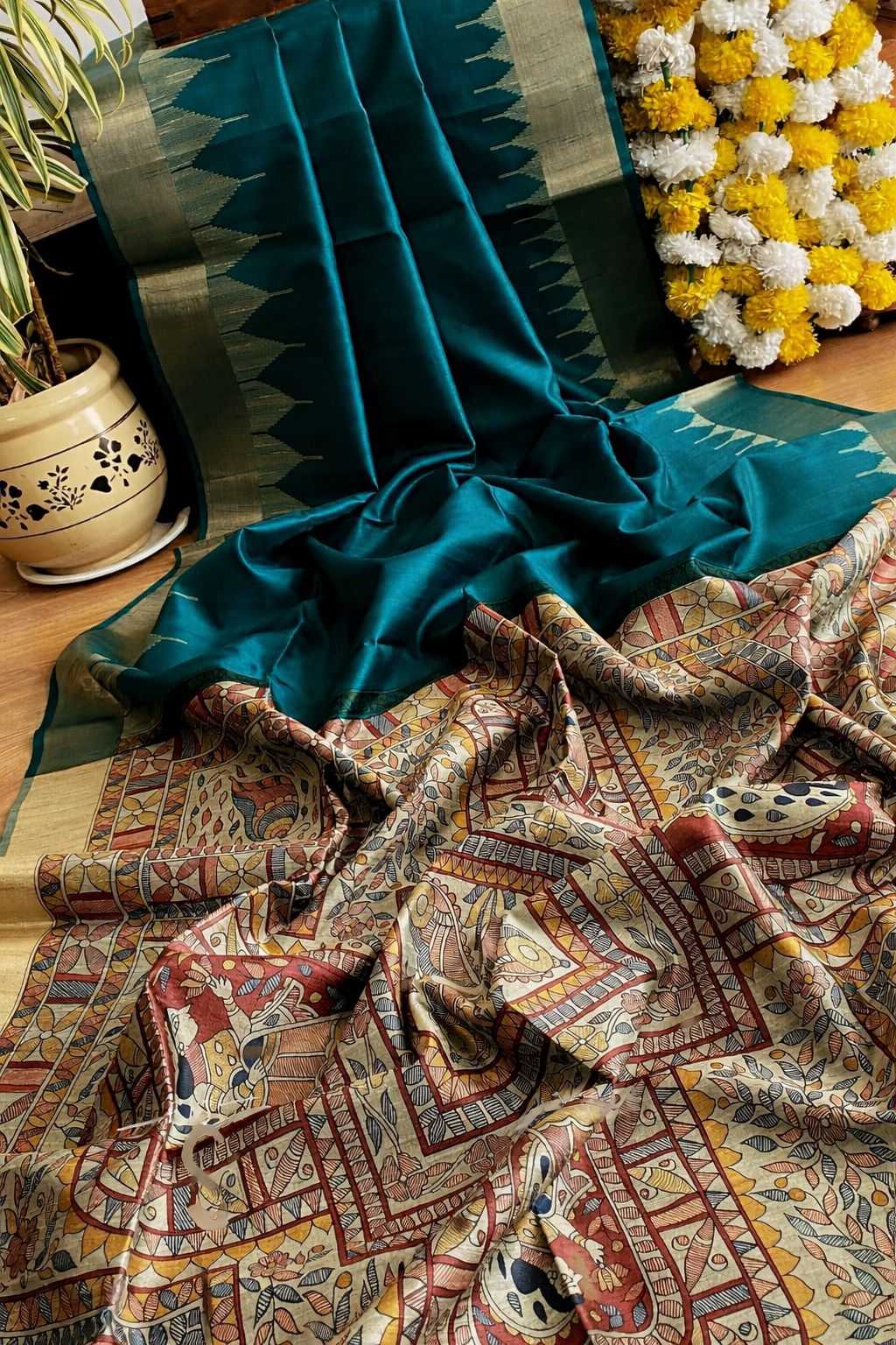 Rutrang Tussar Silk Printed Saree