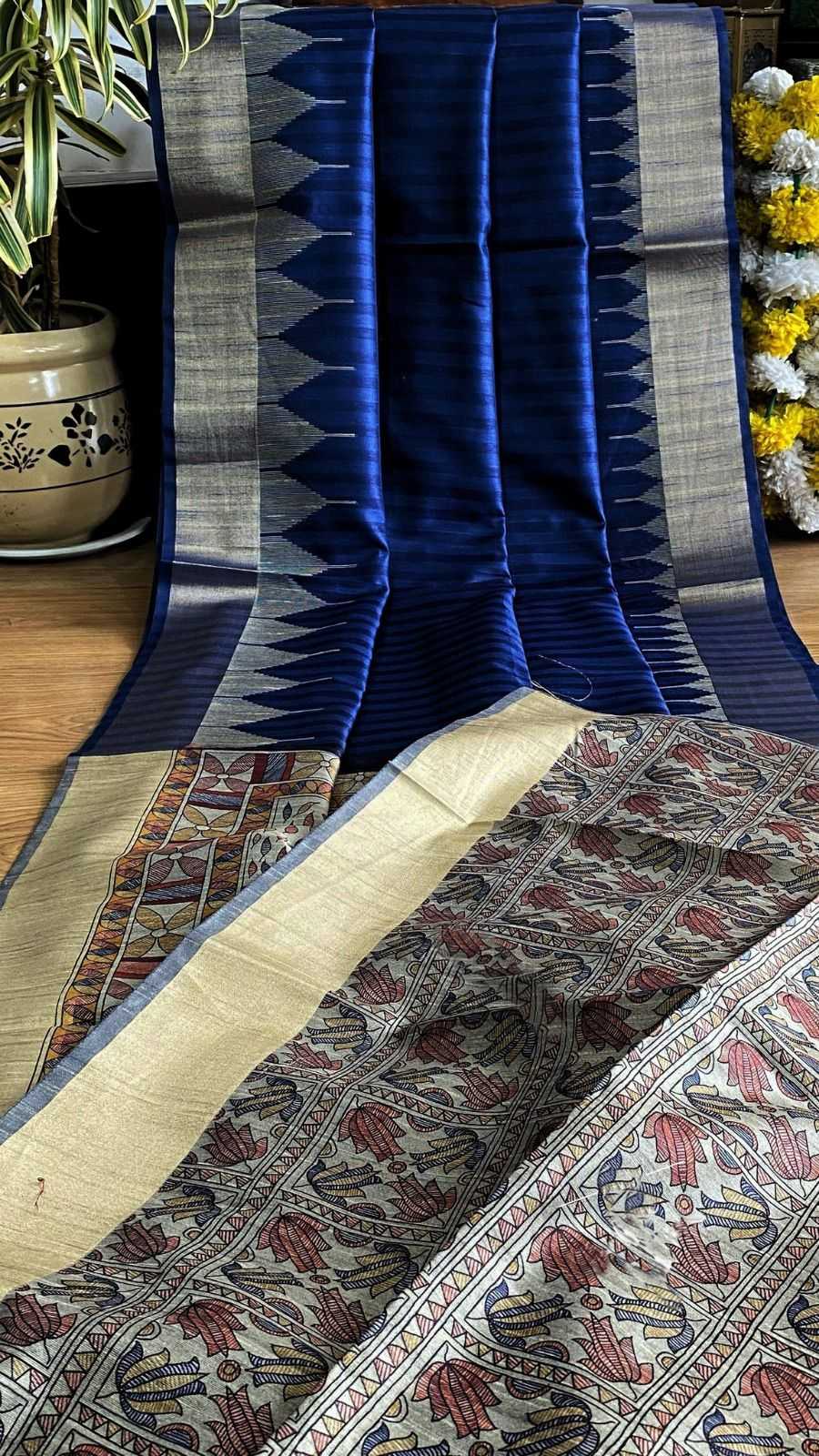 Rutrang Tussar Silk Printed Saree