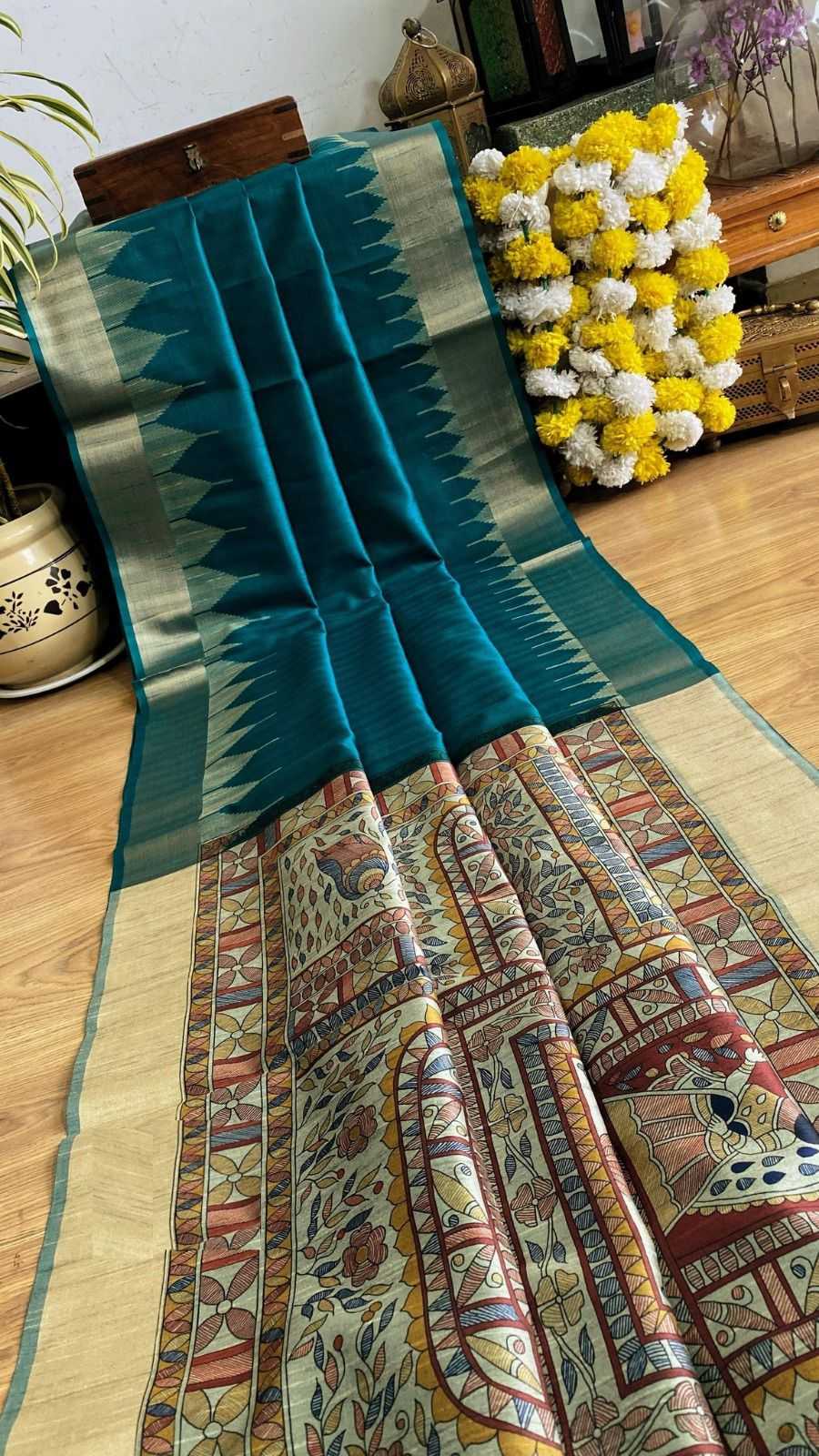 Rutrang Tussar Silk Printed Saree