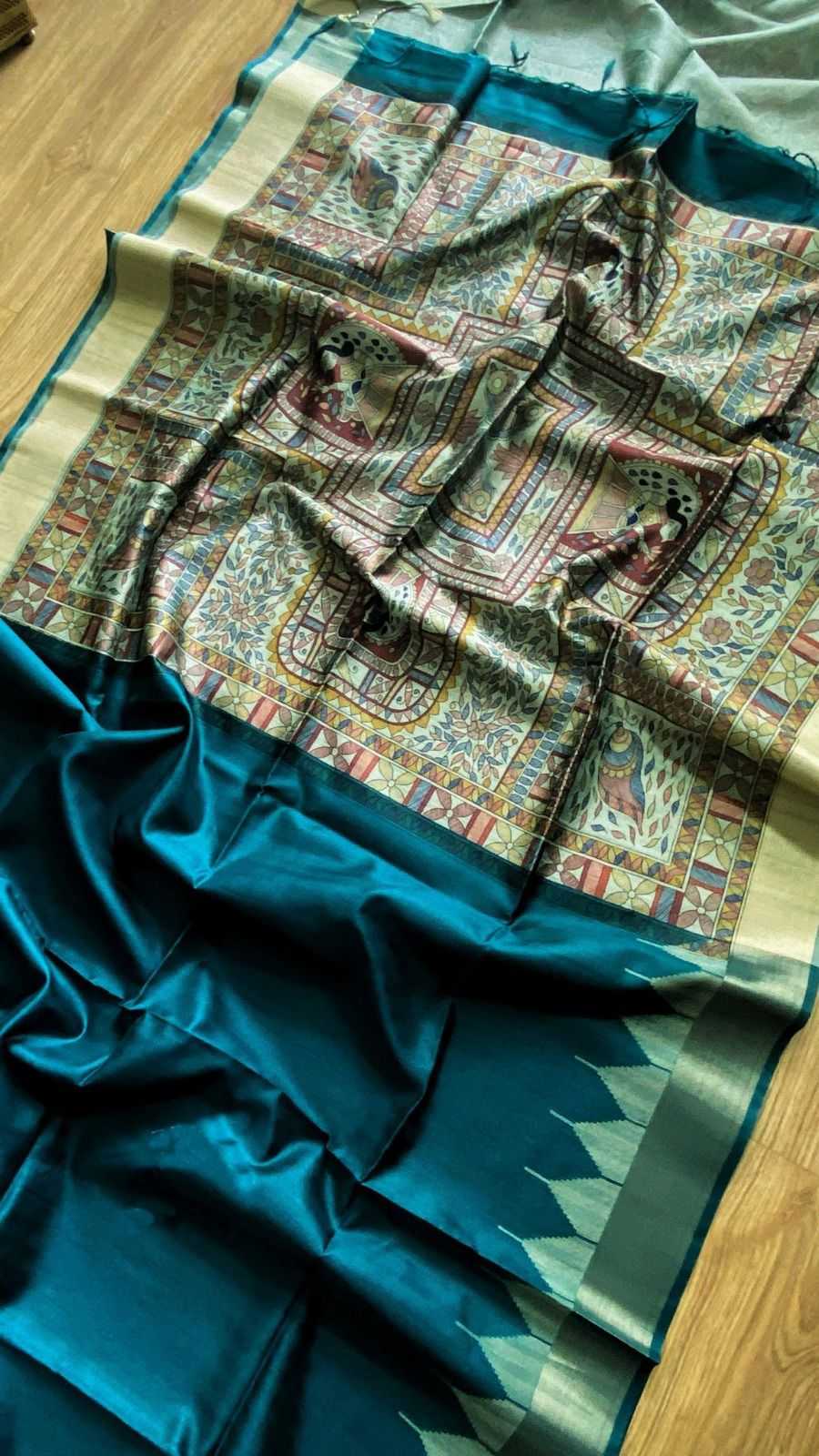 Rutrang Tussar Silk Printed Saree
